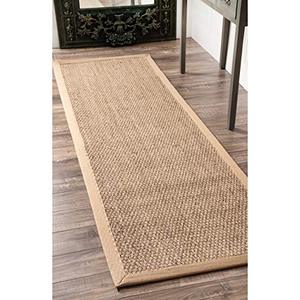 lot 51995 image: nuLOOM Elijah Seagrass Natural Runner Rug, 2 6 x 6, Beige