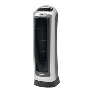 lot 52485 image: Lasko 1500W Digital Ceramic Space Heater with Remote, Silver
