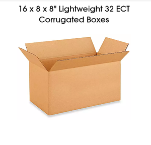 lot 52499 image: 25 - 16 x 8 x 8 Lightweight 32 ECT Corrugated Boxes