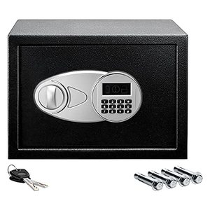 lot 52508 image: Amazon Basics Steel Security Safe and Lock Box with Electronic Keypad