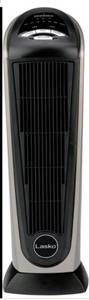 lot 52521 image: Lasko - Ceramic Tower Space Heater with Remote Control - BlackSilver