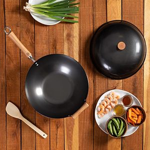 lot 52529 image: Joyce Chen Classic Series Carbon-Steel Nonstick Wok