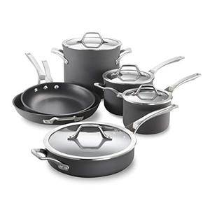 lot 52539 image: Calphalon Signature Hard-Anodized Nonstick Pots and Pans, 10-Piece Cookware Set