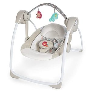 lot 52543 image: Ingenuity Soothe n Delight 6-Speed Compact Portable Baby Swing