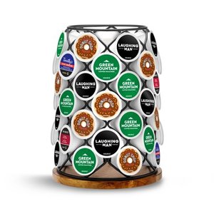 lot 52544 image: Keurig - Wood & Wire 49 K-Cup Single-Serve Coffee Pods Rotating Carousel