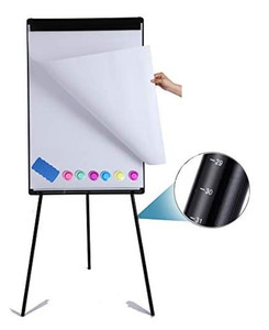 lot 52559 image: DexBoard Dry Erase Easel 24 x 36,Height Adjustable Magnetic White Board Easel