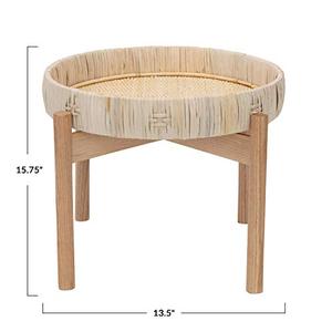 lot 52595 image: Bloomingville Bamboo Removable Rattan Tray, Natural