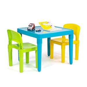 lot 52610 image: Humble Crew,Table & Chairs,Kids Lightweight Plastic Table Set, Square,