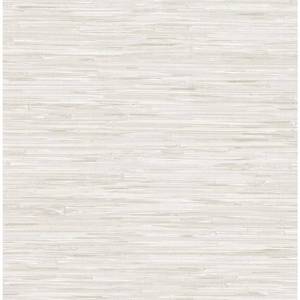 lot 52659 image: Nuwallpaper 20.5 x 216 Cream Grassweave Peel Stick Wallpaper