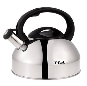 lot 52682 image: T-fal Specialty Stainless Steel Coffee and Tea Kettle, 3-Quart, Silver