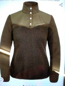 lot 52684 image: Vista Snap pull over fleece jacket, osetra, Size XL