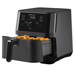 lot 52685 image: Instant Vortex 4-in-1 Basket Air Fryer, Large Non-Stick Fryer Basket, and 5.7 Quart Capacity, Black