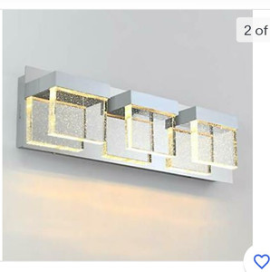 lot 52700 image: Artika Bubble Cube 3-LED Vanity Light Chrome