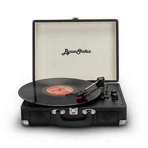 lot 52701 image: Bluetooth 3-Speed Record Player, ByronStatics Smart Portable Wireless Vinyl Turntable Records Player, Black