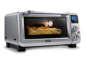 lot 52718 image: DeLonghi Livenza 9-in-1 Digital Air Fry Convection Toaster Oven, Stainless Steel, 14L