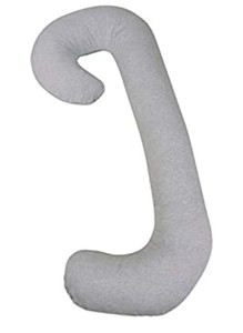 lot 52735 image: NISleep maternity pillow with gray jersey cover