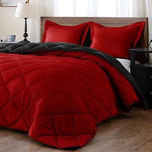 lot 52743 image: Downluxe Lightweight Solid Comforter,King, Red and Black