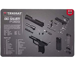 lot 52748 image: TekMat Cleaning Mat for use with Sig Sauer P365, Black