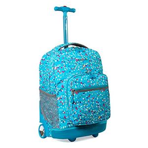 lot 52751 image: J World New York Sunrise Rolling Backpack. Color Dots, 18
