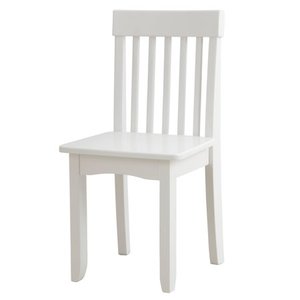 lot 2577 image: KidKraft KidKraft Avalon Wooden Single Classic Back Desk Chair for Children - White