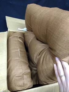 lot 2585 image: Blazing Needles 42 Inch U Shaped Bench Cushion, Brown