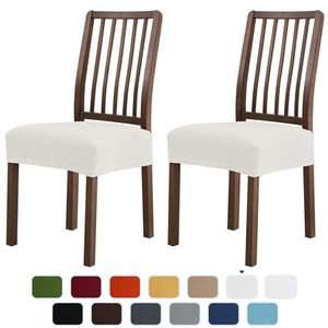 lot 2653 image: Subrtex 2 PCS Stretch Dining Chair Seat Cover Elastic Cushion Covers
