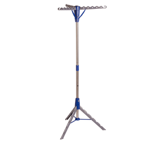 lot 2676 image: Honey Can Do 64 High Tripod Drying Rack, ChromeBlue