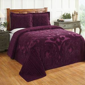 lot 2693 image: King BedspreadKing - Plum- Retail$132.99