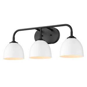lot 2716 image: Zoey 3-light Dome Shade Bath Vanity- Retail$185.00