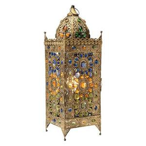 lot 2754 image: River of Goods 24 Isabelle Brass Jeweled Table Lamp