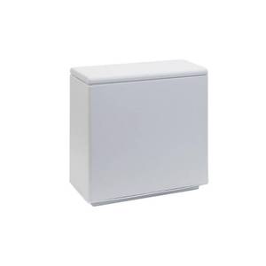lot 2758 image: Household Essentials Spring Lid Lightweight Trash Can with Durable Liner, 9-Liter, White