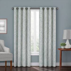 lot 2762 image: 95x50 Gemini Blackout Window Panel Light Blue - Eclipse