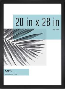lot 2631 image: Black Woodgrain Style Frame, 20x28 Inches