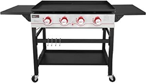 lot 2632 image: Royal Gourmet 36 Inch 4 Burner Gas Griddle