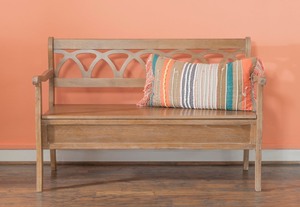 lot 2657 image: Powell Winslett Natural Bench - Retail $289.00