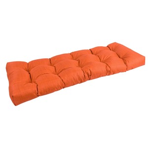 lot 2697 image: 60x19-inch Tufted Solid Color Outdoor Spun Polyester Loveseat Cushion