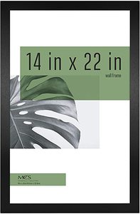 lot 2738 image: MCS Industries 14x22 Picture Fram Black Woodgrain