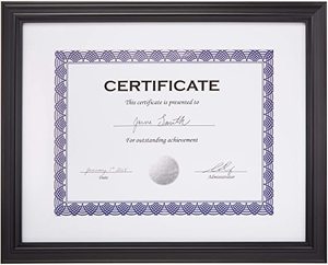 lot 2749 image: Certificate Document Frame W Mat 8.5 X 11 Black 3 Pack Home