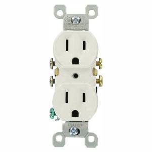 lot 69030 image: Leviton 15 amps 125 volt Duplex White Outlet 5-15R 10 pk