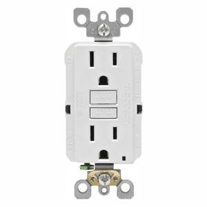 lot 69042 image: Leviton 15 Amp 125-Volt Duplex Self-Test Slim GFCI Outlet, White (4-Pack)