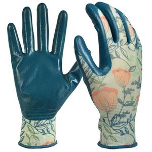 lot 69126 image: Digz 7011279 Nitrile Gardening Gloves, Multi Color - Medium - Pack of 2