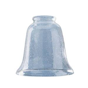 lot 69132 image: Westinghouse Lighting 2.25 Ceiling Fan Fitter Clear Seeded Bell Shade