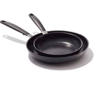 lot 8475 image: OXO Good Grips Hard Anodized PFOA-Free Nonstick 8 and 10 Frying Pan Skillet set, Black
