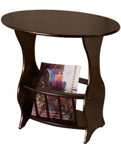 lot 8488 image: Frenchi Furniture Magazine Table, Dark Cherry - Product Dimensions 23.44D x 15W x 22.75H