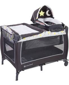 lot 8493 image: Baby Trend Lil Snooze Deluxe 2 Nursery Center, Twinkle Twinkle Moon - 42.5 x 35.4 x 41.3 inches