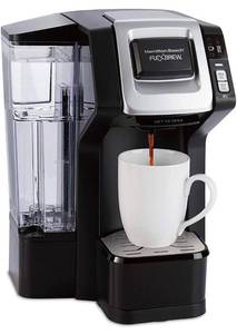 lot 8501 image: Hamilton Beach FlexBrew Single-Serve Maker with 40 oz. Reservoir Compatible with Pods or Ground Coffee, 3 Brewing Options, Black and Silver