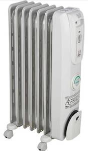 lot 8518 image: DeLonghi Comfort Temp Full Room Radiant Thermostat, 3 Heat Settings, Energy Saving, Safety Features, Nice for Home with PetsKids, 27 x 6.5 x 15.5, Light Gray