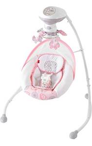 lot 8519 image: Fisher-Price Deluxe Cradle n Swing- Surreal Serenity - Soothing Baby Swing With Two Swinging Motions, Super Soft Fabrics & a Built-In Mobile