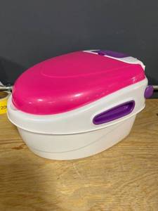 lot 20650 image: Summer Brand Pink Potty Seat With Cushioned Seat, Easy Removal For Dumping 13� L x 10� H x 8� W