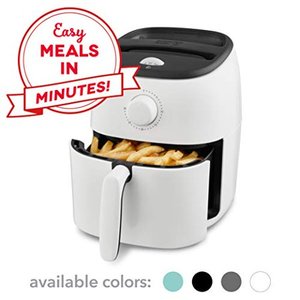 lot 20655 image: Dash DCAF200GBWH02 Tasti-Crisp Electric Air Fryer  Oven Cooker with Temperature Control, Non Stick Fry Basket, Recipe Guide  Auto Shut Off Feature, 2.6Qt, White
